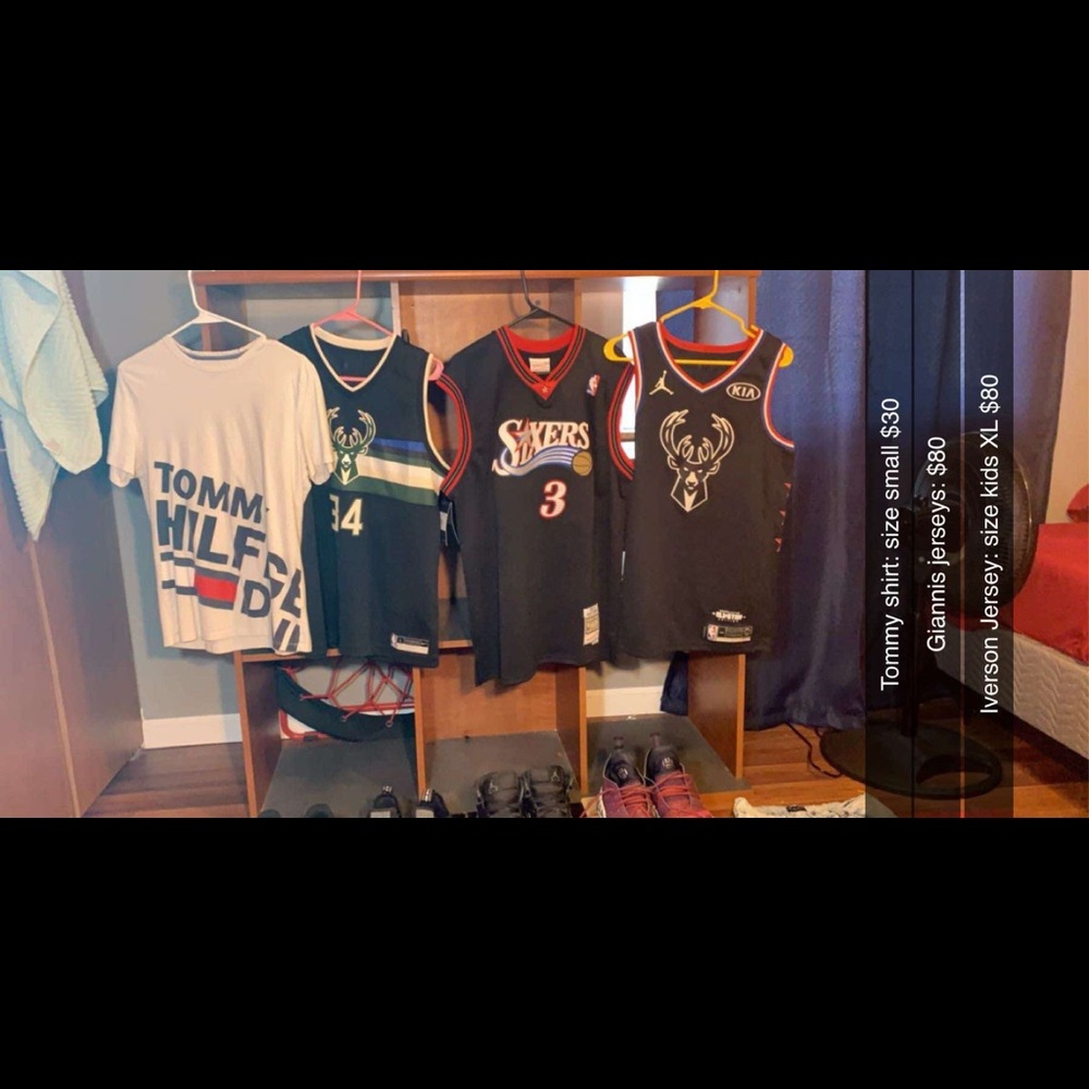 Tommy shirt and sum jerseys